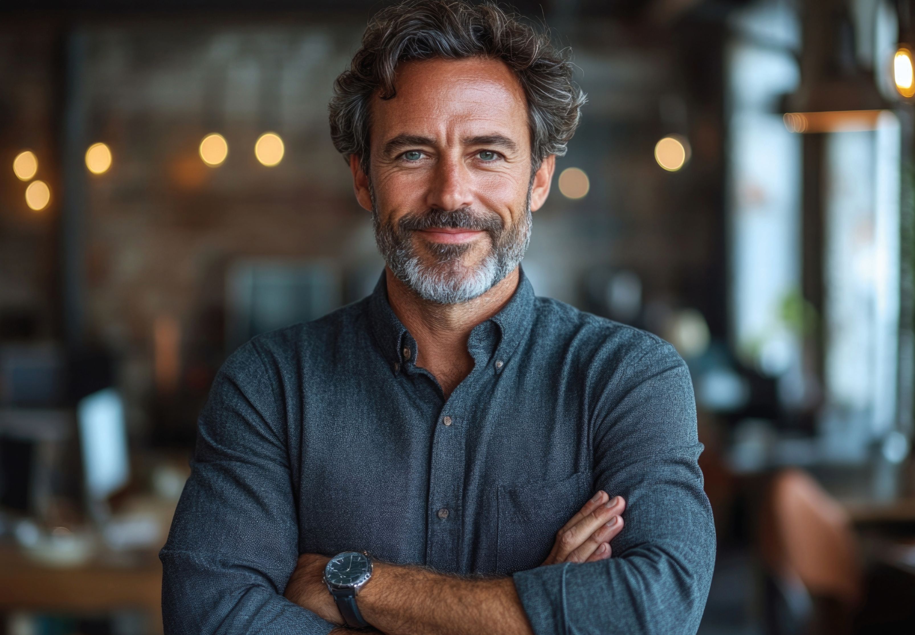 Zufriedener Unternehmer